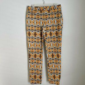 Tyler Boe Mustard Yellow & Brown Print Tapered Pants